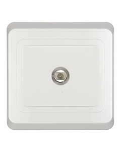 Розетка телевизионная Этюд встраиваемая белая (TVC-002B) Systeme electric