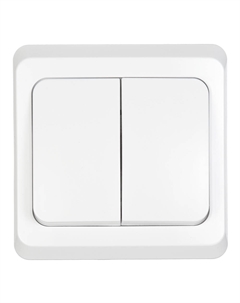 Выключатель Этюд двухклавишный встраиваемый белый с подсветкой (BC10-006B) Systeme electric
