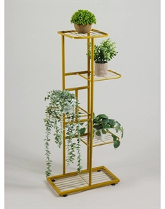 Подставка для цветов, 5 полок, 44×22×95 см, напольная, металл, цвет золотой Greengo