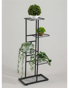 Подставка для цветов, 5 полок, 44×22×95 см, напольная, металл, темно-серая Greengo