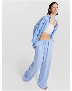 Брюки домашние женские голубые Mark formelle