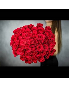 Букет из 49 красных роз, Эквадор 60 см Пять цветов