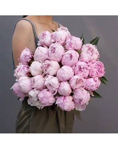 Букет из 25 розовых пионов Пять цветов