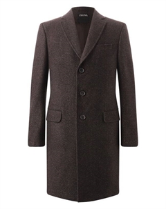 Пальто из шерсти и шелка Zegna