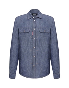 Рубашка из хлопка и льна Dsquared2