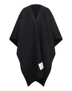 Пончо из шерсти и шелка Nanushka