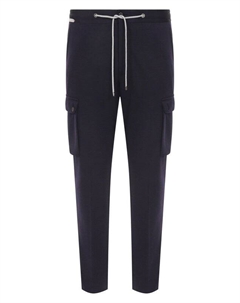 Брюки-карго из шерсти и хлопка Corneliani