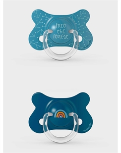 Пустышка c физиологической силиконовой соской от 18 мес, 2 шт Suavinex