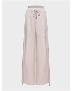 Брюки прямые карго, кремовые Panicale