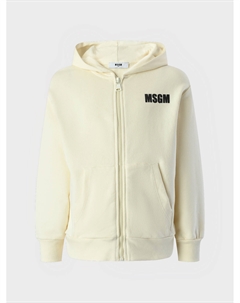 Спортивная куртка с лого на капюшоне Msgm