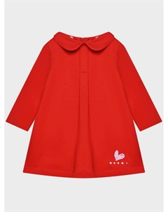 Платье с круглым воротником, красное Marni