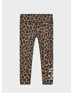 Легинсы с леопардовым принтом, коричневые No21