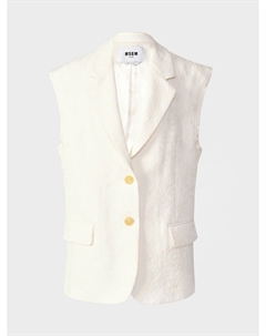 Жаккардовый однобортный жилет Msgm