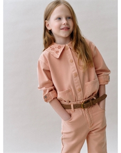 Джинсовая рубашка с вышивкой для девочек Sela