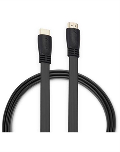 Кабель аудио-видео Buro BU-HDMI-FLAT-v1.4-1.5m, HDMI (m) - HDMI (m), ver 1.4, омедненный, 1.5м, FLAT, черный