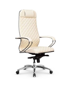 Кресло Samurai KL-1.04 MPES, на колесиках, экокожа, молочный Метта