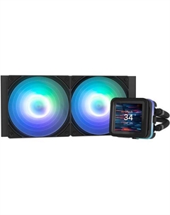 Система водяного охлаждения Alpha2 A24 DS, LCD, 4-pin, ARGB, 120мм, черный, retail Zalman