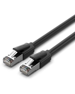 Патч-корд VENTION IKKBD литой (molded), S/FTP, кат.8, 0.5м, 4 пары, 28AWG, медь, многожильный, черный Vention