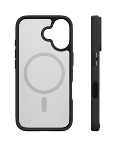 Чехол (клип-кейс) Haze Case, для Apple iPhone 16, черный/прозрачный Vlp