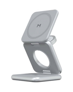 Беспроводное зарядное устройство MAGSSORY fold pro, USB-C, 23Вт, 3A, серебристый Magssory