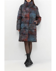 Пуховик с объемным воротником с принтом Gerry weber