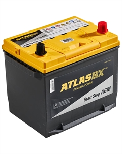 Автомобильный аккумулятор AGM 65 Ач обратная полярность D23L Atlas