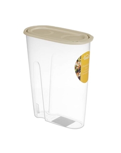 Емкость для хранения 2,1л овальная пластик латте Idea