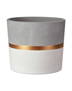 Кашпо Кедр d22см h20см 5,8л бетон белый Нет марки