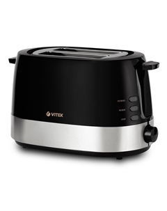 Тостер VITEK VT-1584 850 Вт, подогрев, размораживание, черный Vitek