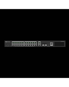 Коммутатор RG-ES228GS-P, управляемый, кол-во портов: 24x1 Гбит/с, кол-во SFP/uplink: combo RJ-45/SFP 4x1 Гбит/с, PoE: 24x30 Вт (макс. 370 Вт) (RG-ES228GS-P) Reyee (ruijie)