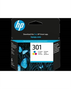 Картридж струйный HP 301 (CH562EE), голубой/пурпурный/желтый, оригинальный, ресурс 150 страниц для HP Dj 2050 Hp