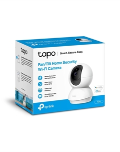 IP-камера Tapo TC70 4 мм, настольная, поворотная, 2.9 Мпикс, CMOS, до 1920x1080, до 15 кадров/с, ИК подсветка 9 м, WiFi, 0 °C/+40 °C, белый (TAPO TC70) Tp-link