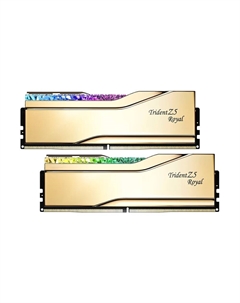 Оперативная память G.Skill Trident Z5 Royal, 32 Гб (2х16Гб), DDR5, 6000 МГц, CL28, F5-6000J2836G16GX2-TR5G, золотой G.skill
