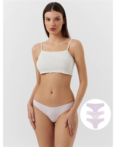 Трусы бразилиана женские лиловые в наборе, 3 шт Mark formelle