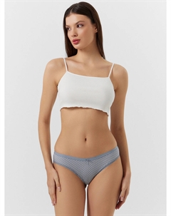 Трусы слипы женские серые с принтом Mark formelle