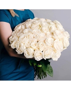 Букет из 39 белых роз, Эквадор 50 см Пять цветов