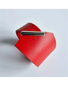 Кожаный красный браслет Xenia dukova