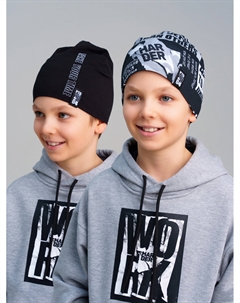 Шапка трикотажная для мальчиков, 2 шт в комплекте Playtoday tween