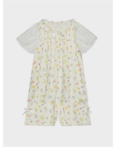 Пижама с цветочным принтом и кружевной отделкой Amiki