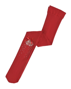 Красные колготки с колокольчиками из стразов Story loris