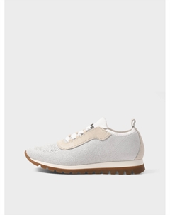 Кроссовки с декором из манили Brunello cucinelli