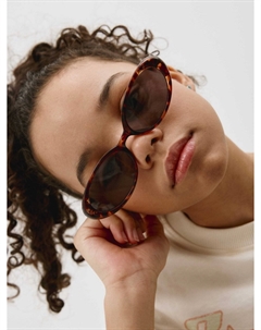 Овальные солнцезащитные очки в роговой оправе детские Sela