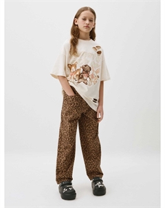 Брюки с леопардовым принтом для девочек Sela