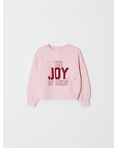 Свитшот оверсайз с принтом и бантиками для девочек Sela