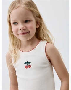 Майка с яркой вышивкой для девочек Sela