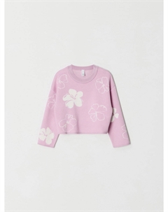 Укороченный джемпер с принтом для девочек Sela