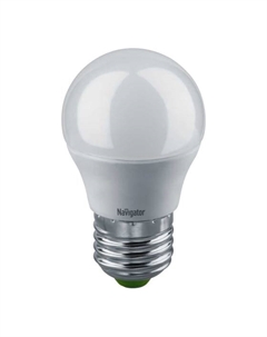 Лампа светодиодная NLL-G45-7-230-2.7K-E27-DIMM диммируемая, 7Вт, 220-240В, 2700К, 530лм, E27, 45х79мм, шар, матовая (94377) Navigator