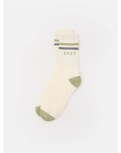 Высокие носки с резинкой в рубчик Zolla