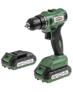 Дрель-шуруповерт ACD18BLC, 18 В, 2x2 Ач, Li-Ion, 10 мм, 0-400/0-1400 об/мин, 45 Нм, в кейсе (216-029) Hammer