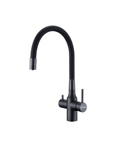 Смеситель для кухни Salix 213419-418 черный металлик Paulmark